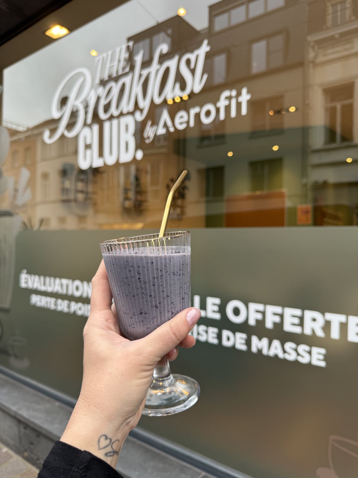 Smoothie devant The Breakfast Club