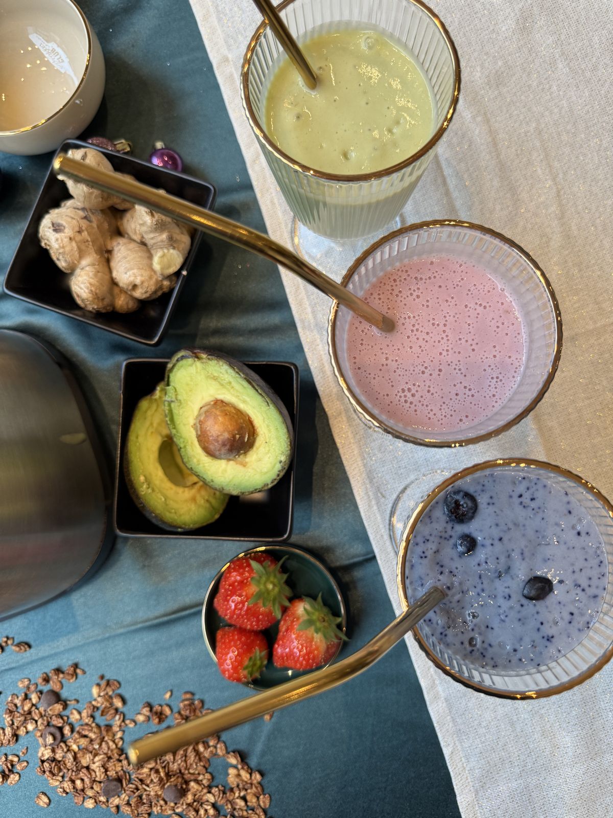 Ingrédients frais et smoothies