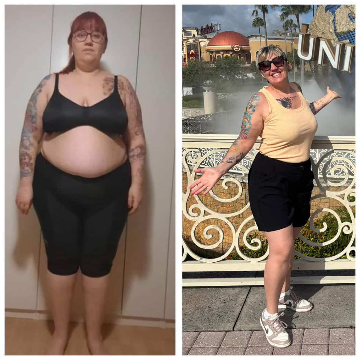 Transformation avant après